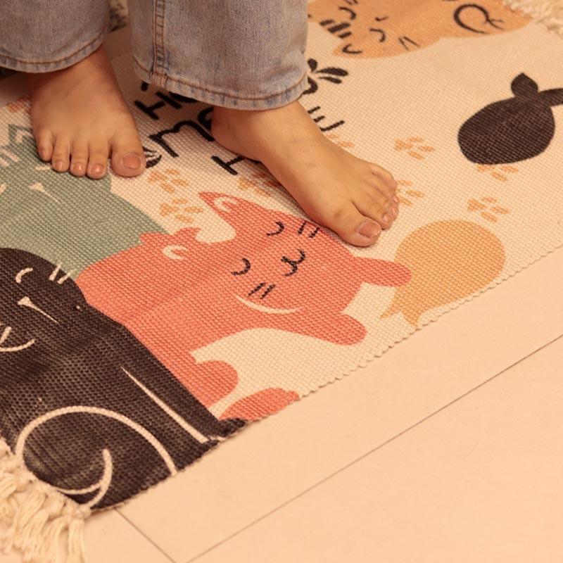 Meow Home Wooven Floormat
