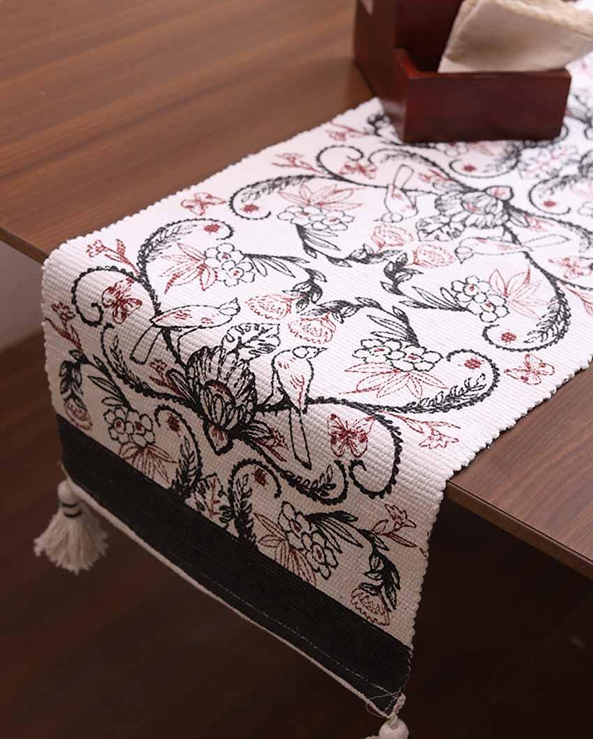 bird evening table runner